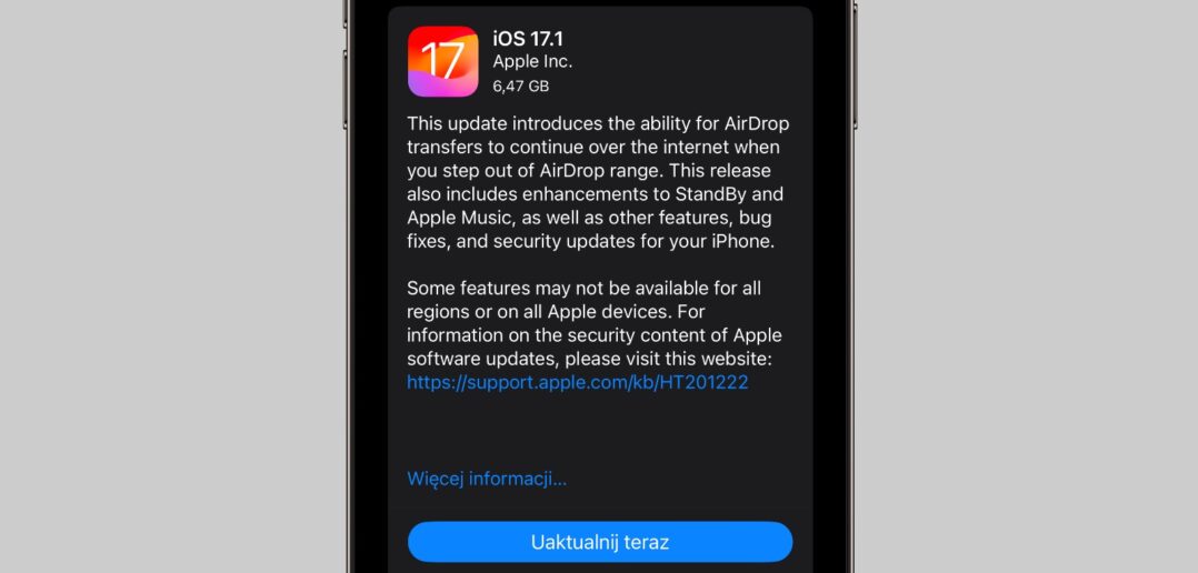 iOS 17.1 beta RC