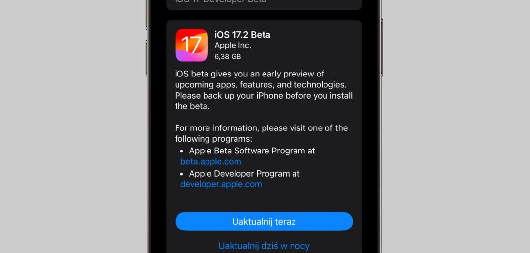 iOS 17.2 beta 1