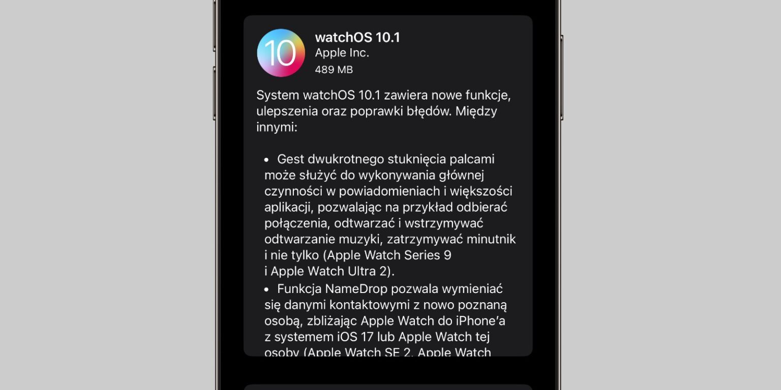 watchOS 10.1
