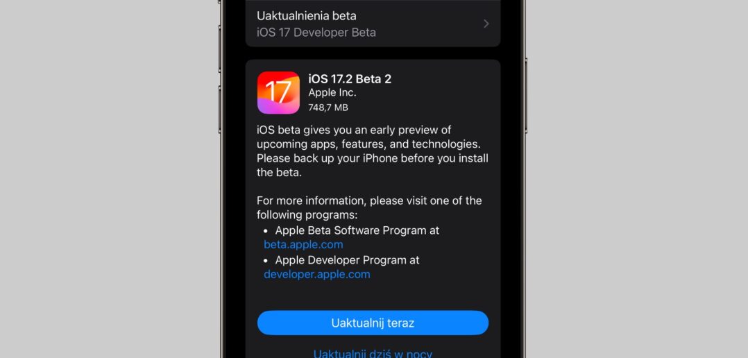 iOS 17.2 beta 2
