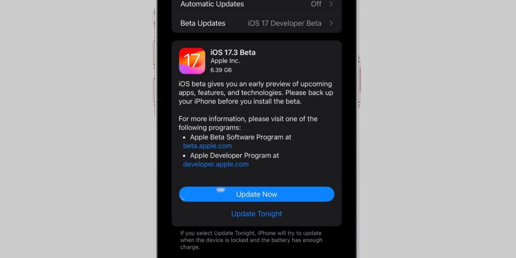 iOS 17.3 beta 1