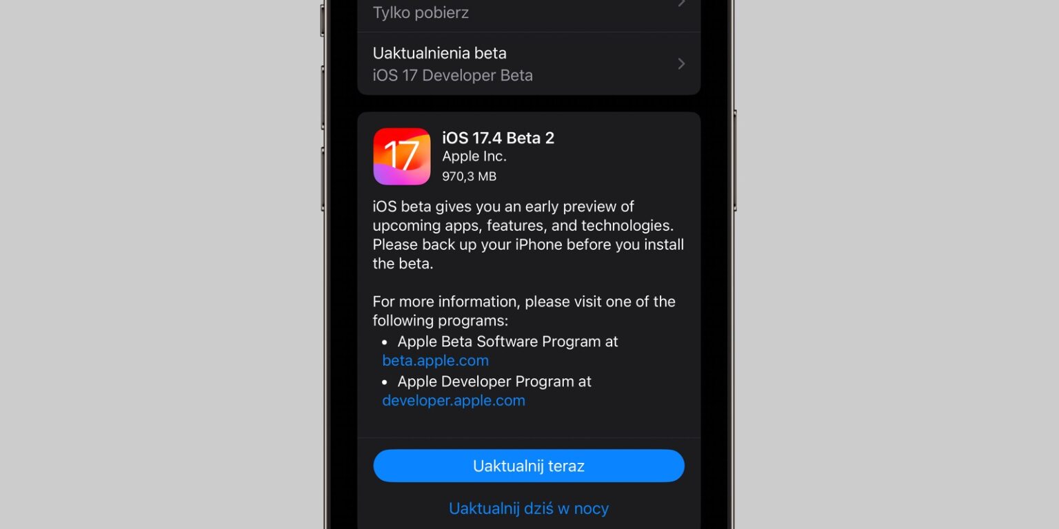 iOS 17.4 beta 2