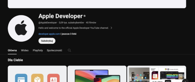 Apple uruchamia na YouTube nowy kanał dla deweloperów