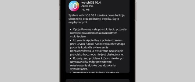 Apple wypuszcza system watchOS 10.4 z poprawkami błędów