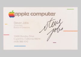 Wizytówka Steve’a Jobsa sprzedana za rekordową kwotę!