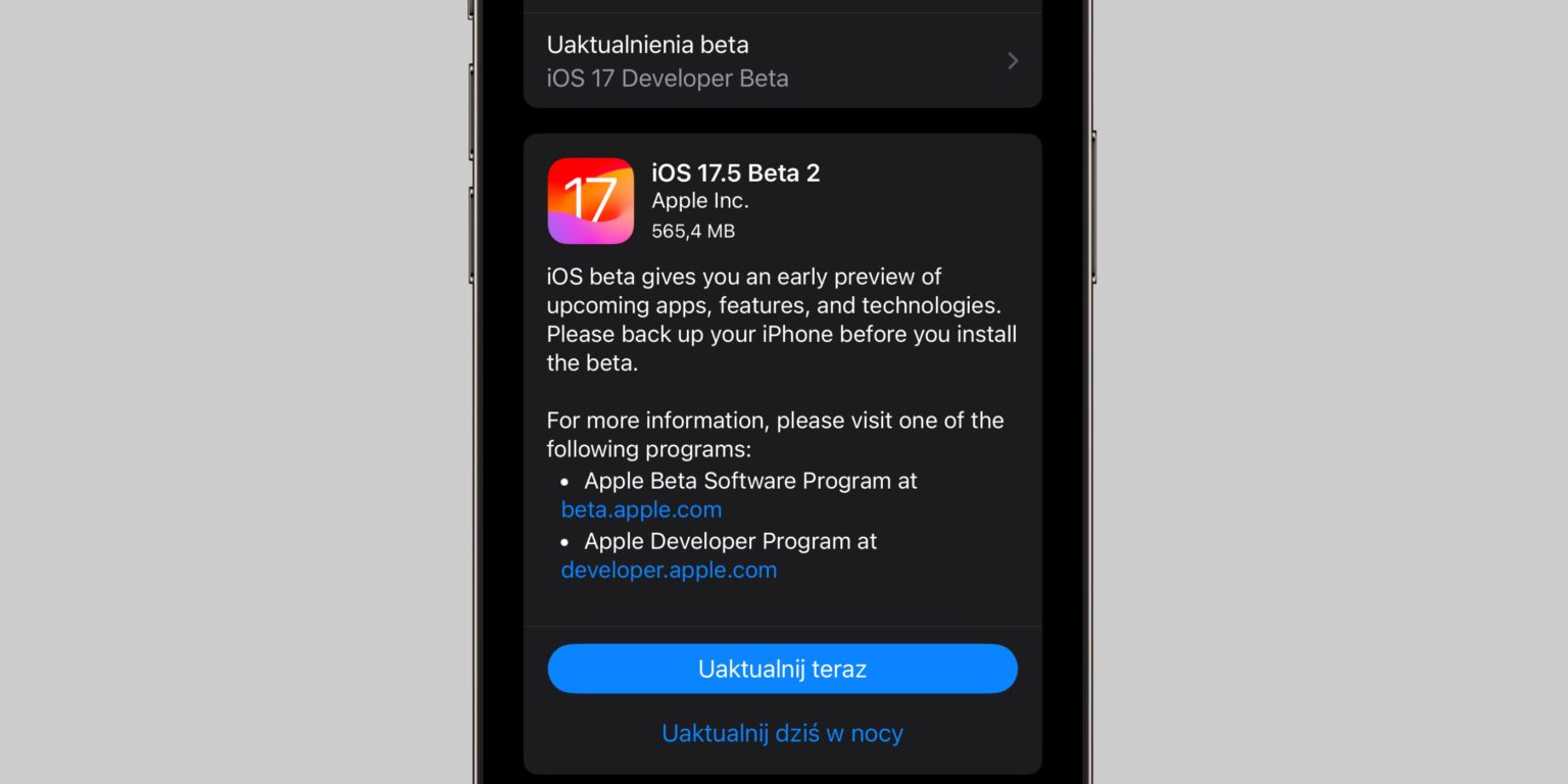 iOS 17.5 beta 2