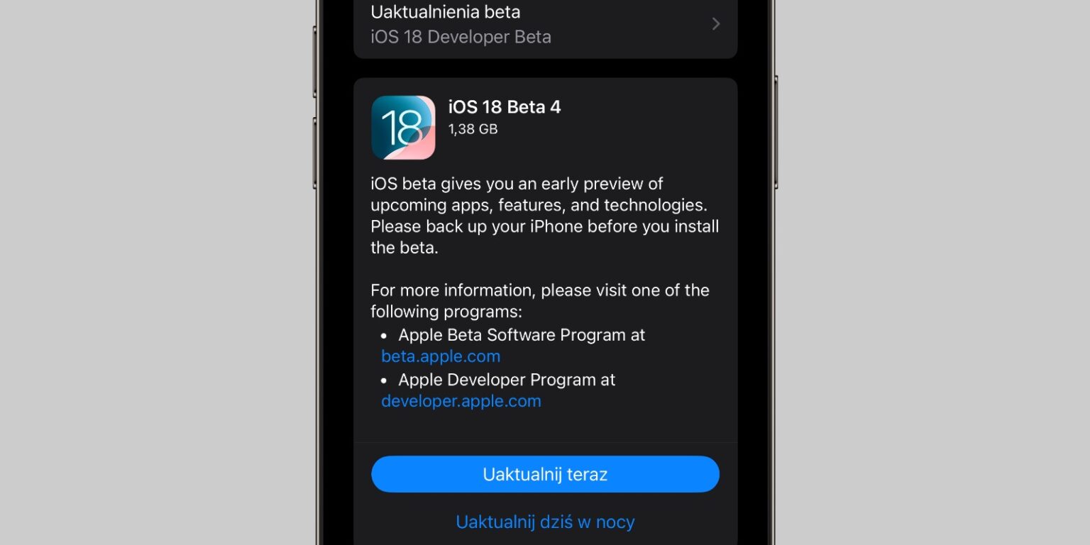 iOS 18 beta 4