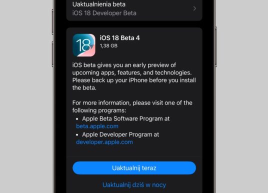 Apple udostępnia deweloperom czwartą wersję beta iOS 18 i iPadOS 18