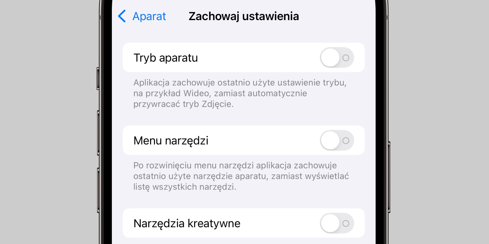 menu narzedzi-aparat-ios18