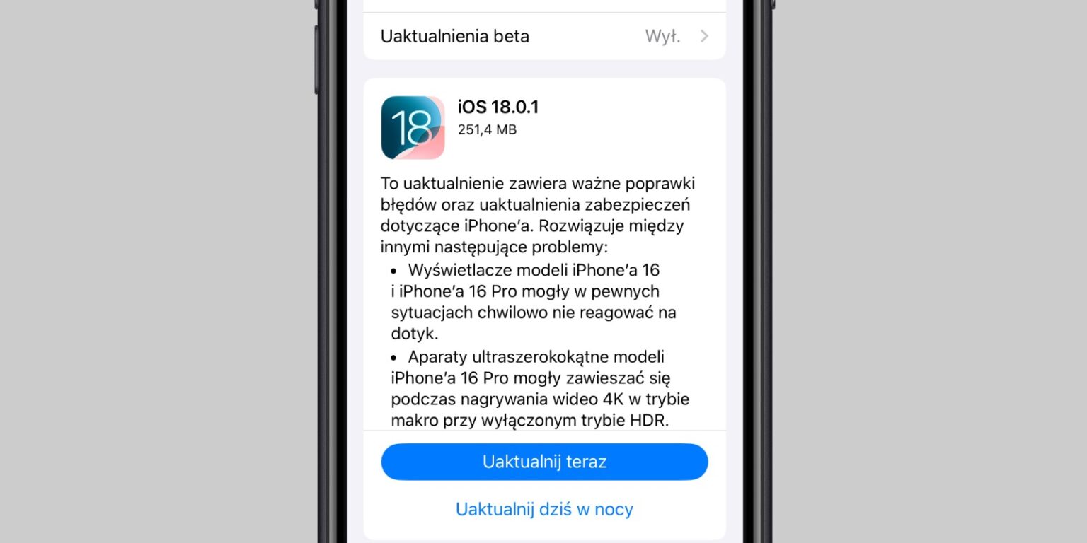 iOS 18.0.1