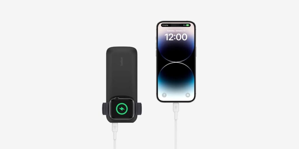 BELKIN - BOOSTCHARGE PRO - SZYBKA BEZPRZEWODOWA ŁADOWARKA DO APPLE WATCH + POWER BANK 10K