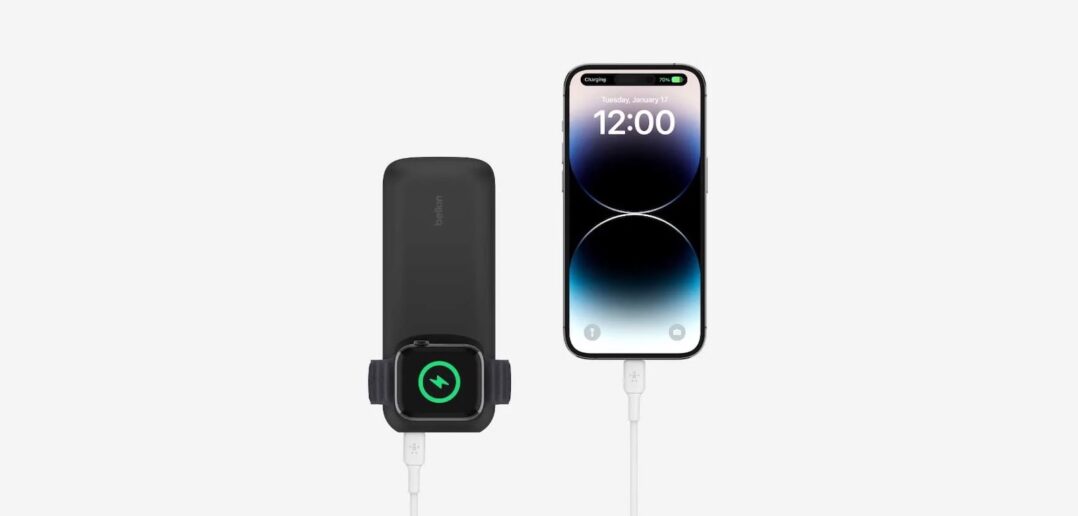 BELKIN - BOOSTCHARGE PRO - SZYBKA BEZPRZEWODOWA ŁADOWARKA DO APPLE WATCH + POWER BANK 10K