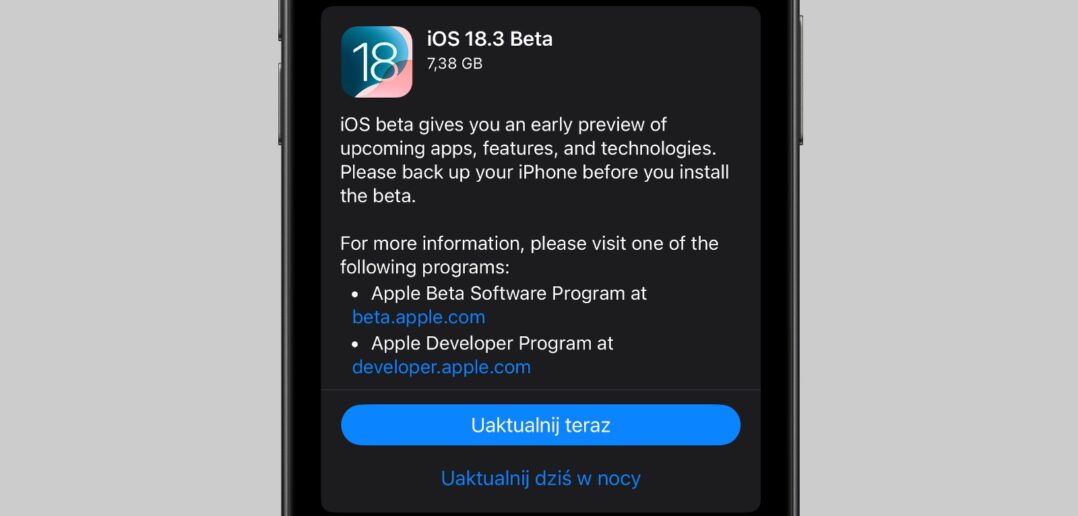 iOS 18.3 beta 1