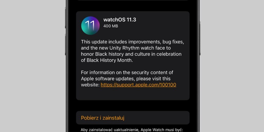 watchOS 11.3