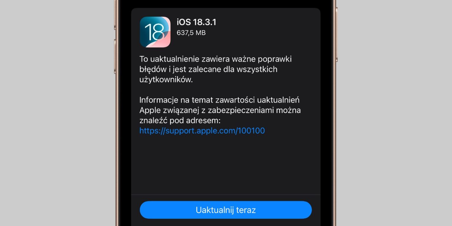 iOS 18.3.1