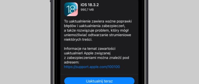 Apple wydaje iOS 18.3.2 i iPadOS 18.3.2 z poprawkami błędów