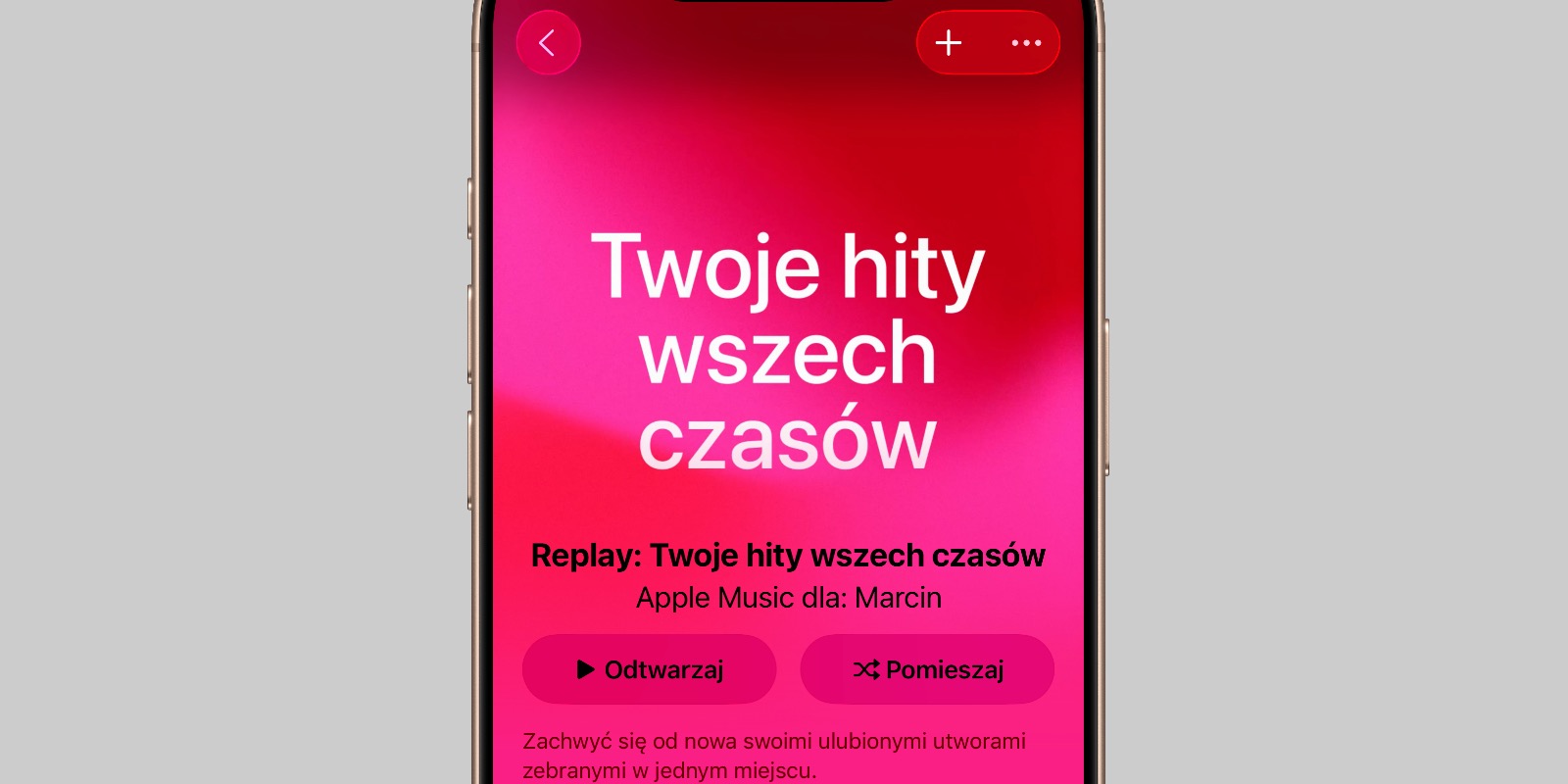 Apple Music wprowadza nową spersonalizowaną playlistę