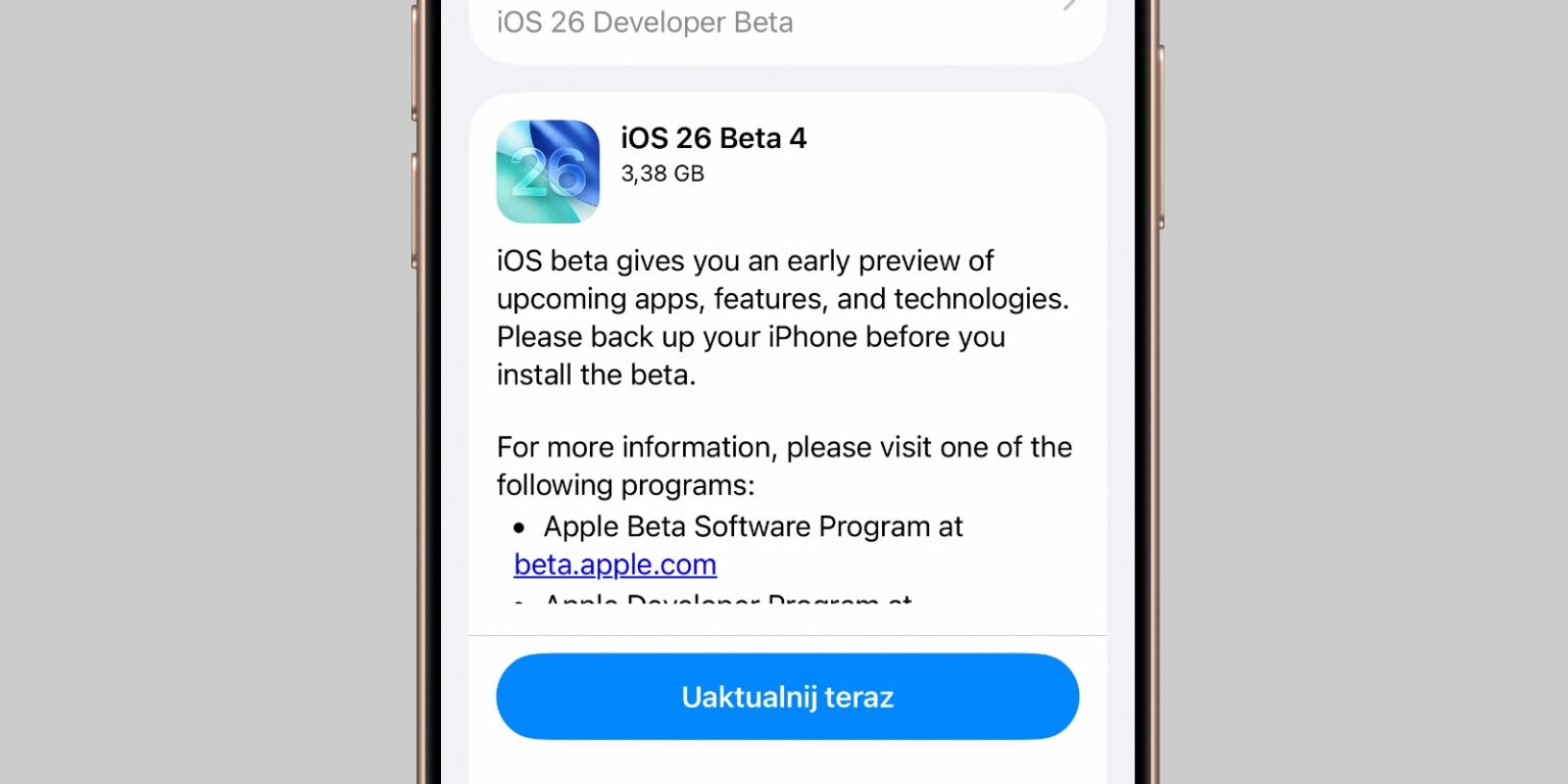 iOS 26 beta 4