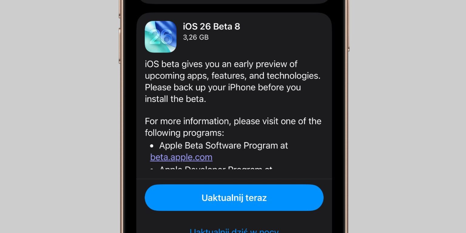 iOS 26 beta 8