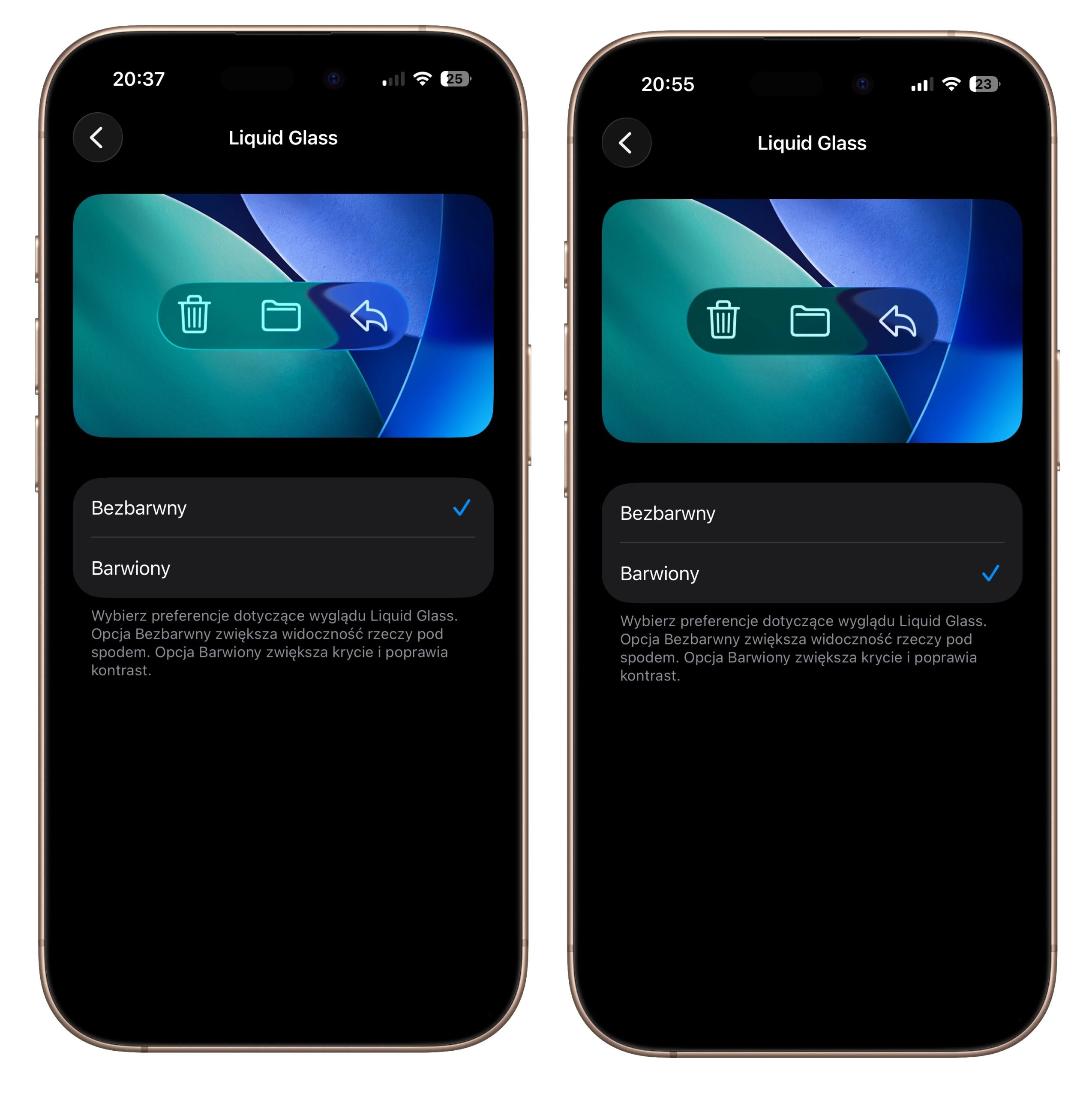 iOS 26-opcje-liquid-glass