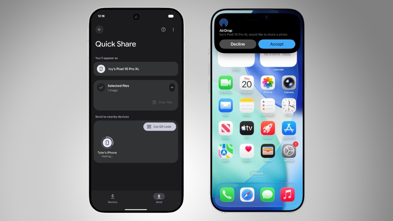 Użytkownicy iPhone’a mogą teraz przesyłać pliki przez AirDrop na urządzenia z Androidem