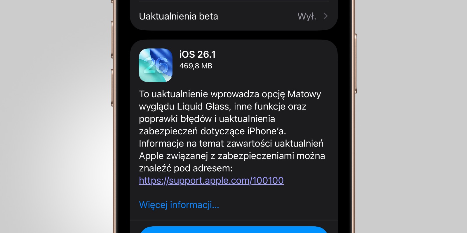 Apple wypuszcza system iOS 26.1 z wieloma nowymi funkcjami