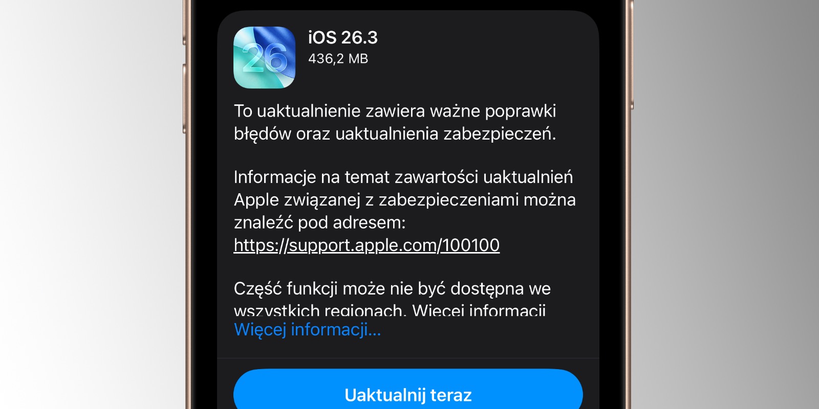 Apple wydaje iOS 26.3 i iPadOS 26.3