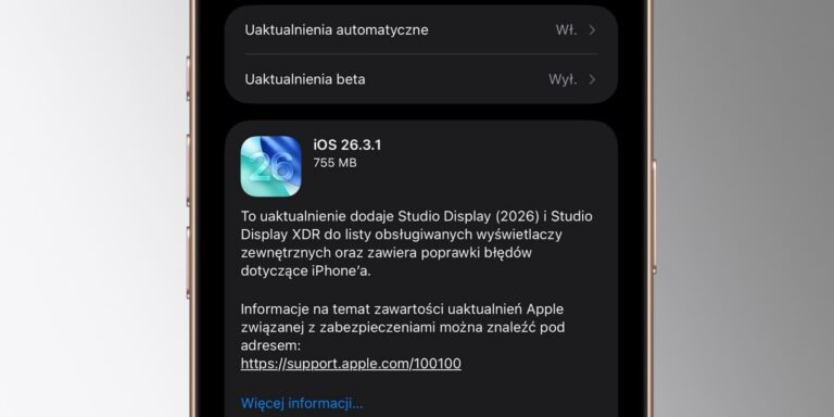 Apple udostępnia iOS 26.3.1 i iPadOS 26.3.1 z poprawkami błędów iOS 26.3.1