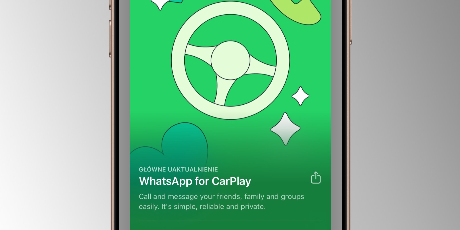 WhatsApp otrzymuje nową aplikację dla CarPlay